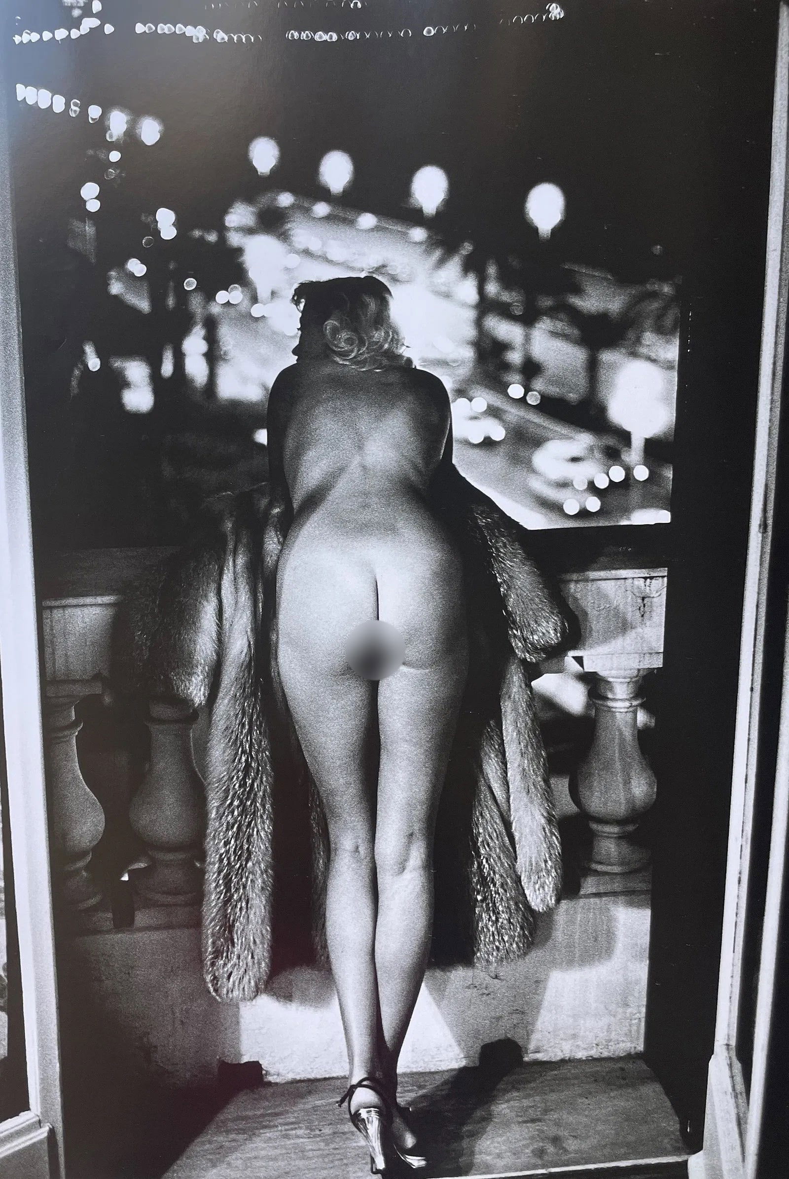 Helmut Newton (German-Australian, 1920-2004) Print: Helmut Newton (German-Australian, 1920-2004) Print. Winnie at the Negresco, Nice, France, "1975". Printed in 1999. Limited edition. 25.75 x 17.00 inches. Please be aware that all lots in our auctions
