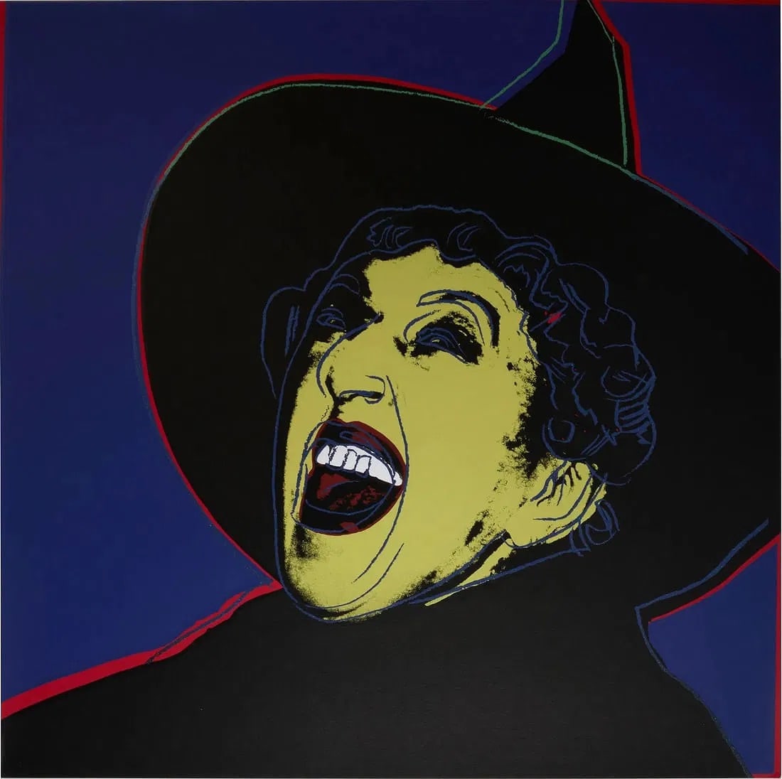 Andy Warhol (American, 1928-1987) Silkscreen: Andy Warhol (American, 1928-1987) American, 1928-1987) The Witch (Margaret Hamilton), 1981. Screenprint in colors with diamond dust on Lenox Museum board stamped in black on verso, © Andy Warhol 1981