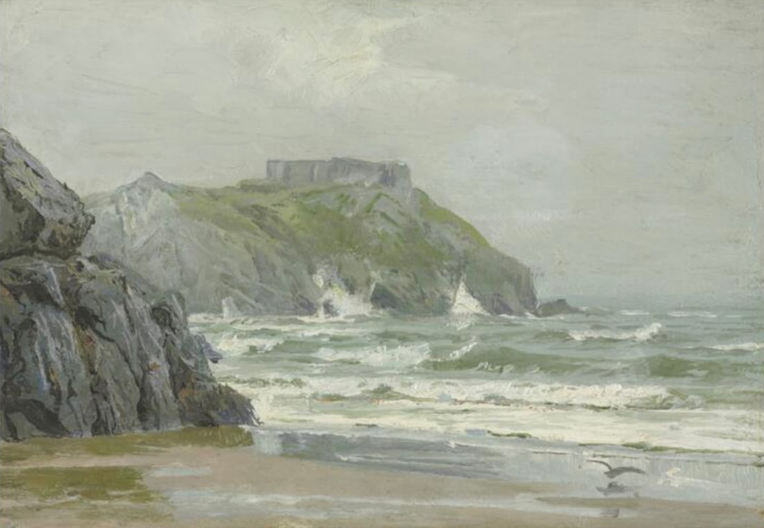 William Trost Richards (American, 1833-1905) Print: William Trost Richards (American, 1833-1905) Print. Tenby, Wales, "1905". 37.00 x 26.00 inches. Please be aware that all lots in our auctions are sold "AS IS," in accordance with the Terms & Condition