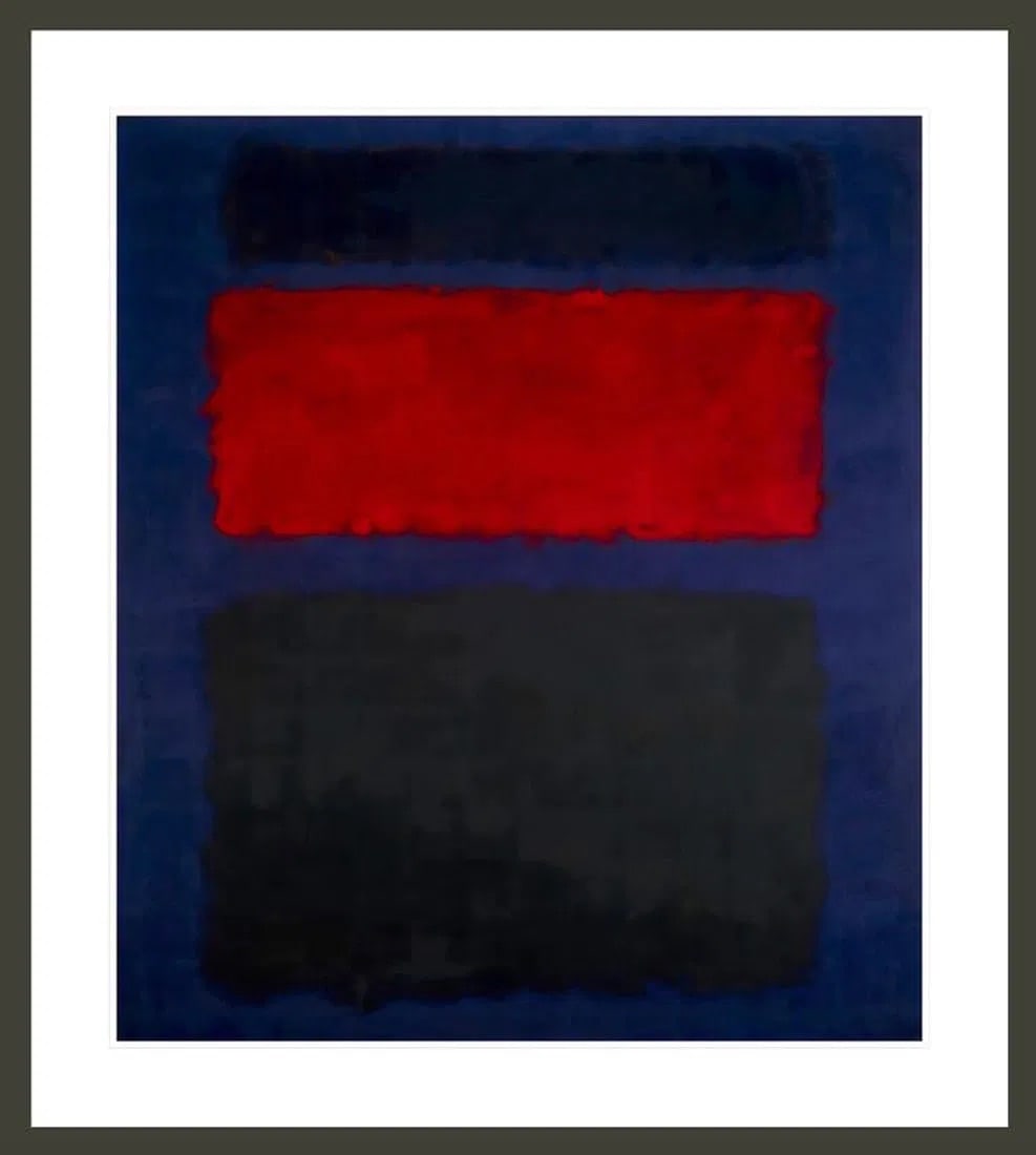 Mark Rothko (American, 1903-1970) Print: Mark Rothko (American, 1903-1970) Print. Untitled, "1960". 25.75 x 29.75 (sight), 33.25 x 37.25 (framed) inches. Please be aware that all lots in our auctions are sold "AS IS," in accordance with the