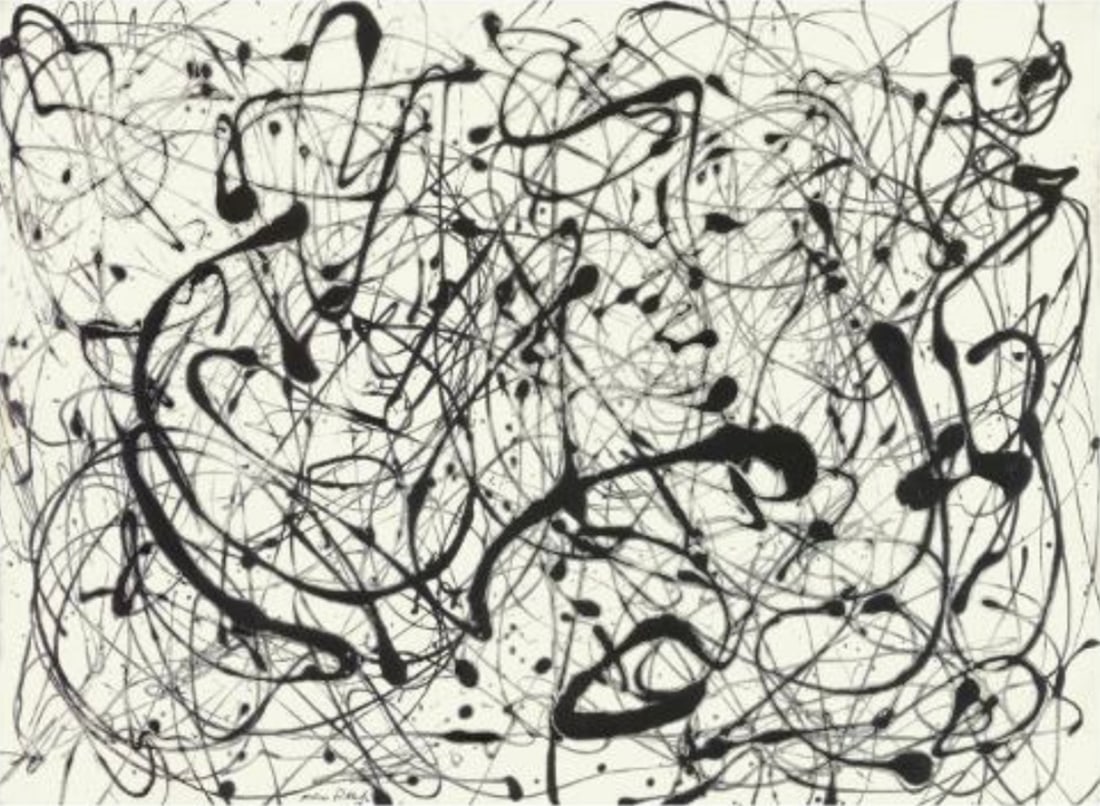Jackson Pollock (American, 1917-2009) Print: Jackson Pollock (American, 1917-2009) Print. Number 14. 27.50 x 19.00 inches. Please be aware that all lots in our auctions are sold "AS IS," in accordance with the Terms & Conditions of the Auction.