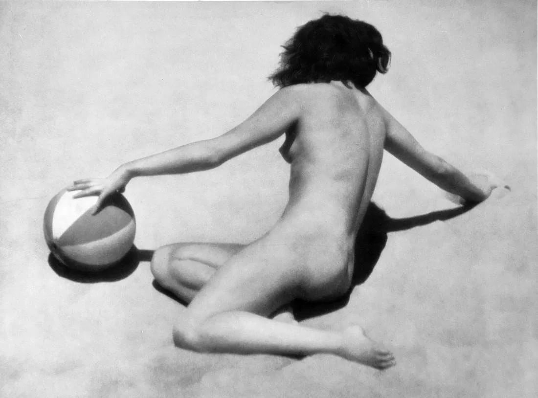 Bruno Schultz (Polish, 1892-1942) Print: Bruno Schultz (Polish, 1892-1942) Print. Unknown. Female Nude with Ball. Printed in 1938, Germany. 8.50 x 11.40 inches. Please be aware that all lots in our auctions are sold "AS IS," in accordance wi