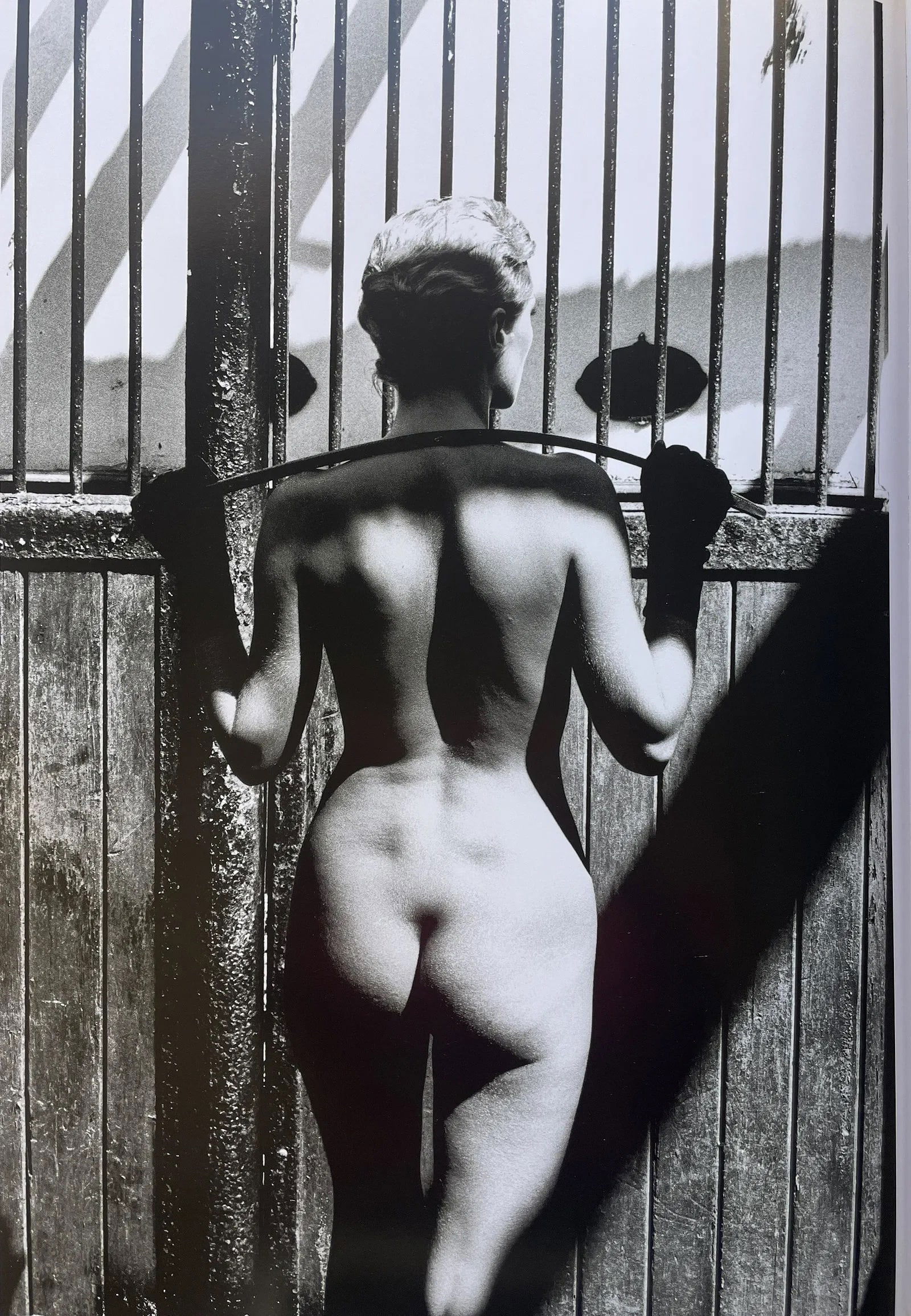 Helmut Newton (German-Australian, 1920-2004) Print: Helmut Newton (German-Australian, 1920-2004) Print. Roselyne, Chateu d'Arcangues, France, "1975". Printed in 1999. Limited edition. 25.75 x 17.00 inches. Please be aware that all lots in our auctions
