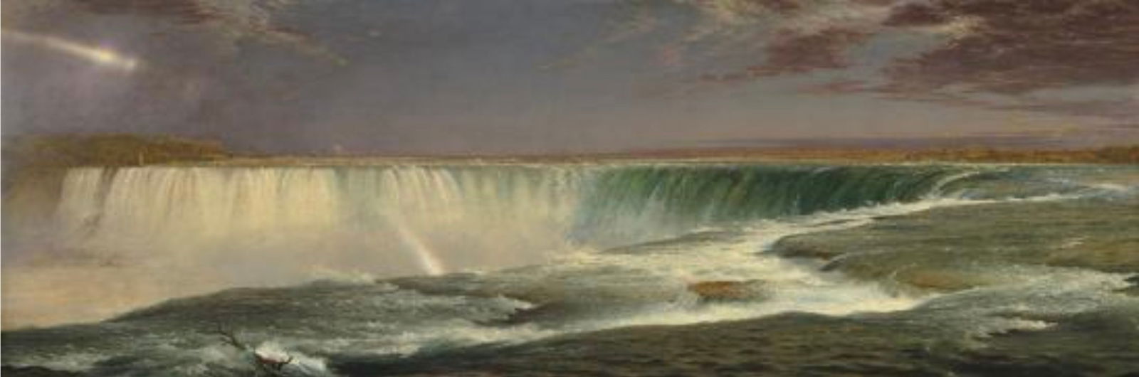 Frederic Edwin Church (American, 1826-1900) Print: Frederic Edwin Church (American, 1826-1900) Print. Niagara, "1857". 40.00 x 11.00 inches. Please be aware that all lots in our auctions are sold "AS IS," in accordance with the Terms & Conditions of t