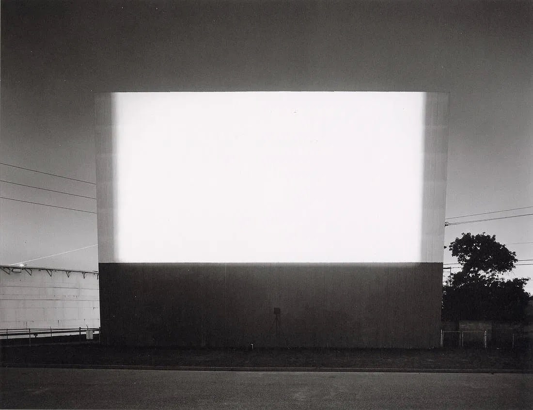 Hiroshi Sugimoto (Japanese, b. 1948) Print: Hiroshi Sugimoto (Japanese, b. 1948) Print. Rosecrans Drive-In, Paramount, "1993". Printed in 2005, Germany. 8.40 x 6.50 inches. Please be aware that all lots in our auctions are sold "AS IS," in acco