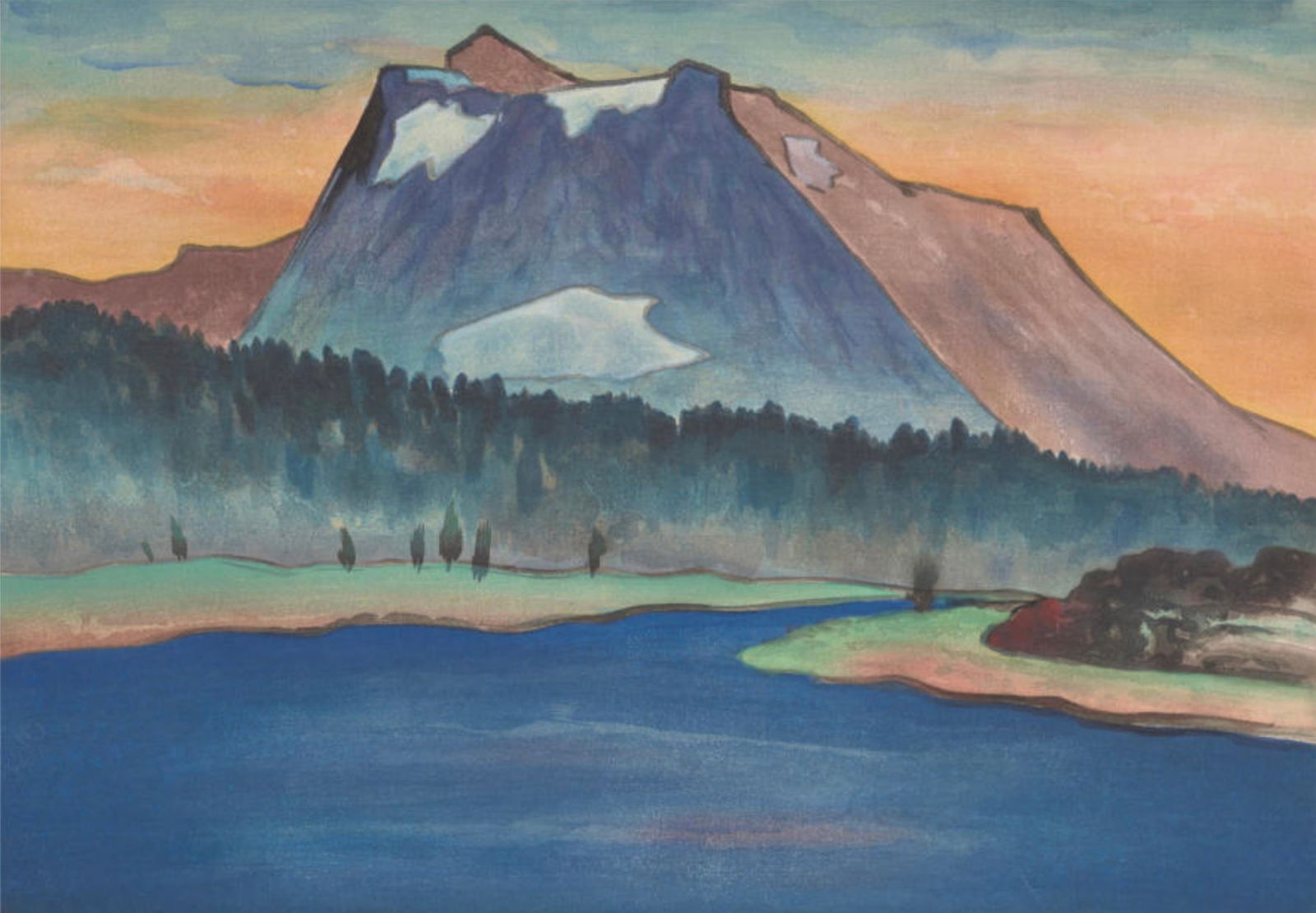 Chiura Obata (Japanese-American, 1885-1975) Print: Chiura Obata (Japanese-American, 1885-1975) Print. Sundown at Tioga, Tioga Peak, High Sierra, California, "1930". 28.50 x 20.50 inches. Please be aware that all lots in our auctions are sold "AS IS,"