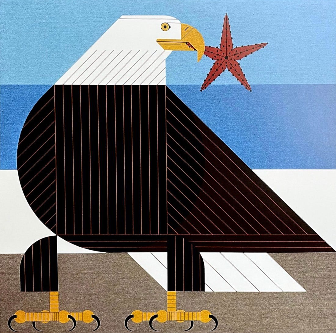Charley Harper (American, 1922-2007) Lithograph: Charley Harper (American, 1922-2007) Lithograph. Star and Stripes, "2003". 10.00 x 10.00 inches. Please be aware that all lots in our auctions are sold "AS IS," in accordance with the Terms & Conditio