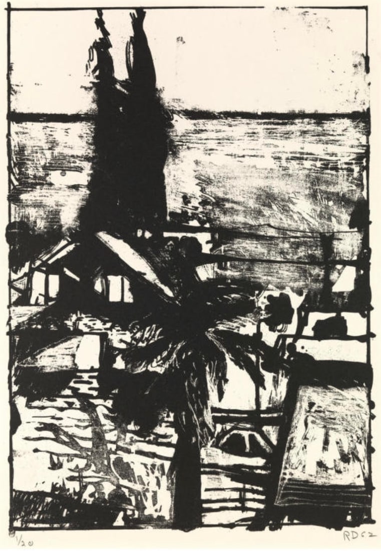 Richard Diebenkorn (American, 1922-1993) Print: Richard Diebenkorn (American, 1922-1993) Print. Seascape, "1962". Bonded to fabric. 20.00 x 28.75 inches. Please be aware that all lots in our auctions are sold "AS IS," in accordance with the Terms &