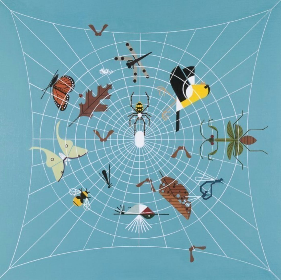 Charley Harper (American, 1922-2007) Lithograph: Charley Harper (American, 1922-2007) Lithograph. Visit My Website, "2003". 12.00 x 12.00 inches. Please be aware that all lots in our auctions are sold "AS IS," in accordance with the Terms & Conditio