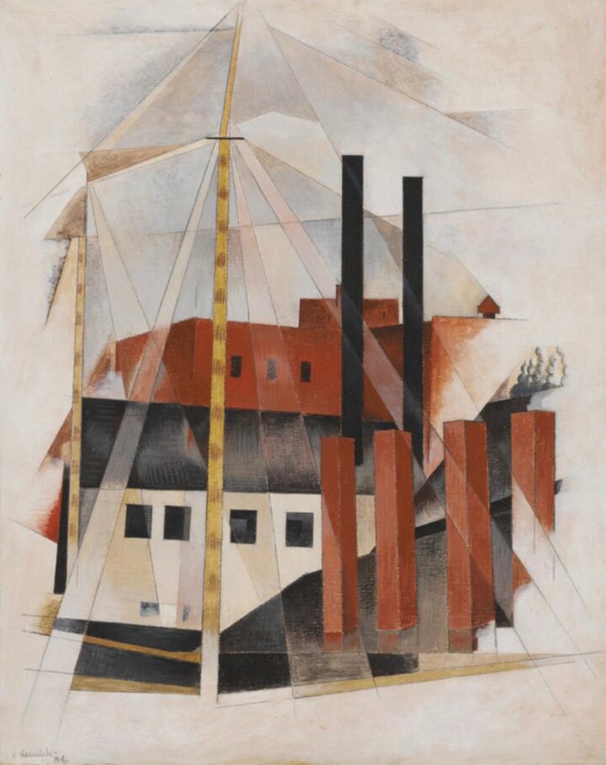 Charles Demuth (American, 1883-1935) Print: Charles Demuth (American, 1883-1935) Print. Piano Mover's Holiday, "1919". 29.00 x 37.25 inches. Please be aware that all lots in our auctions are sold "AS IS," in accordance with the Terms & Conditio