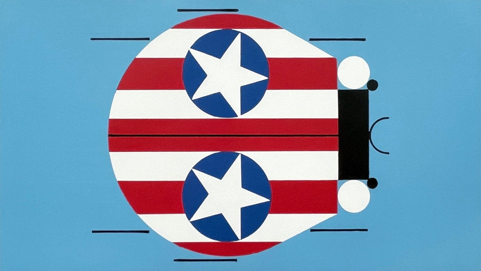 Charley Harper (American, 1922-2007) Lithograph: Charley Harper (American, 1922-2007) Lithograph. "Liberty Ladybug", "2002". 9.00 x 5.00. Please be aware that all lots in our auctions are sold "AS IS," in accordance with the Terms & Conditions of th