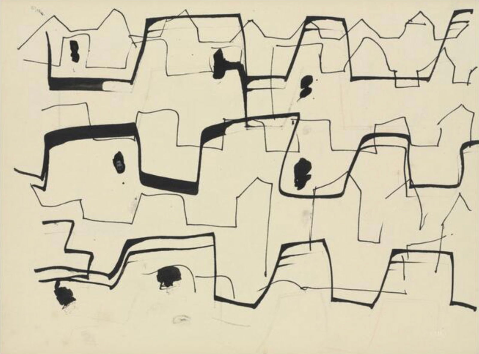 Morris Louis (American, 1912-1962) Print: Morris Louis (American, 1912-1962) Print. Untitled, D450, "1953". 50.00 x 36.50 inches. Please be aware that all lots in our auctions are sold "AS IS," in accordance with the Terms & Conditions of the