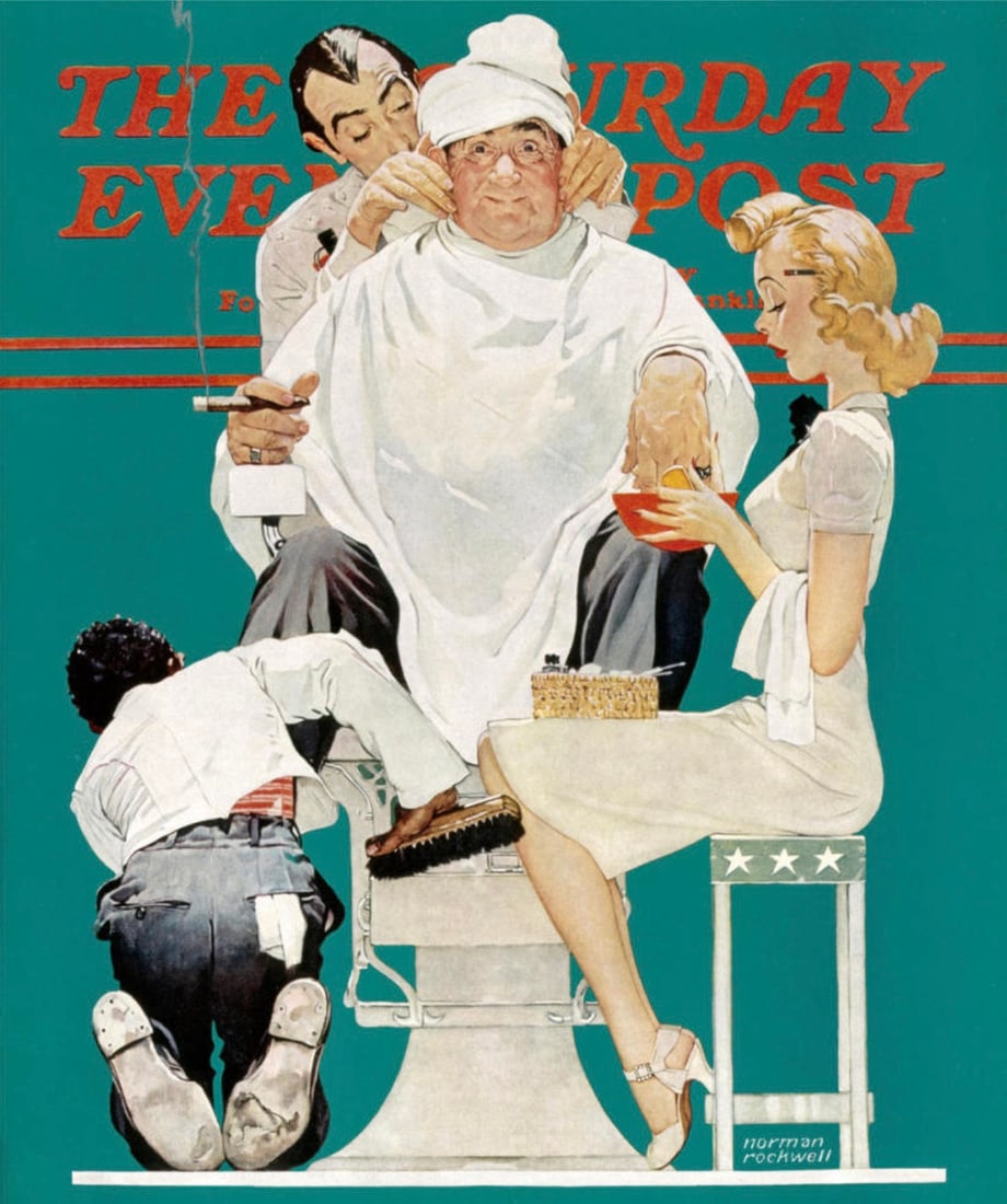 Norman Rockwell (American, 1894-1978) Print: Norman Rockwell (American, 1894-1978) Print. Full Treatment, "1940". 23.00 x 28.50 inches. Please be aware that all lots in our auctions are sold "AS IS," in accordance with the Terms & Conditions of