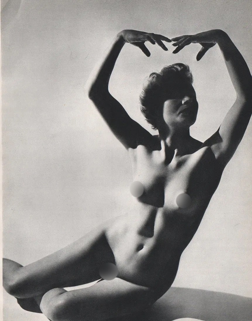 Lucien Lorelle (French, 1894-1968) Print: Lucien Lorelle (French, 1894-1968) Print. Nude. Printed in 1956, France. 7.00 x 9.50 inches. Please be aware that all lots in our auctions are sold "AS IS," in accordance with the Terms & Conditions o