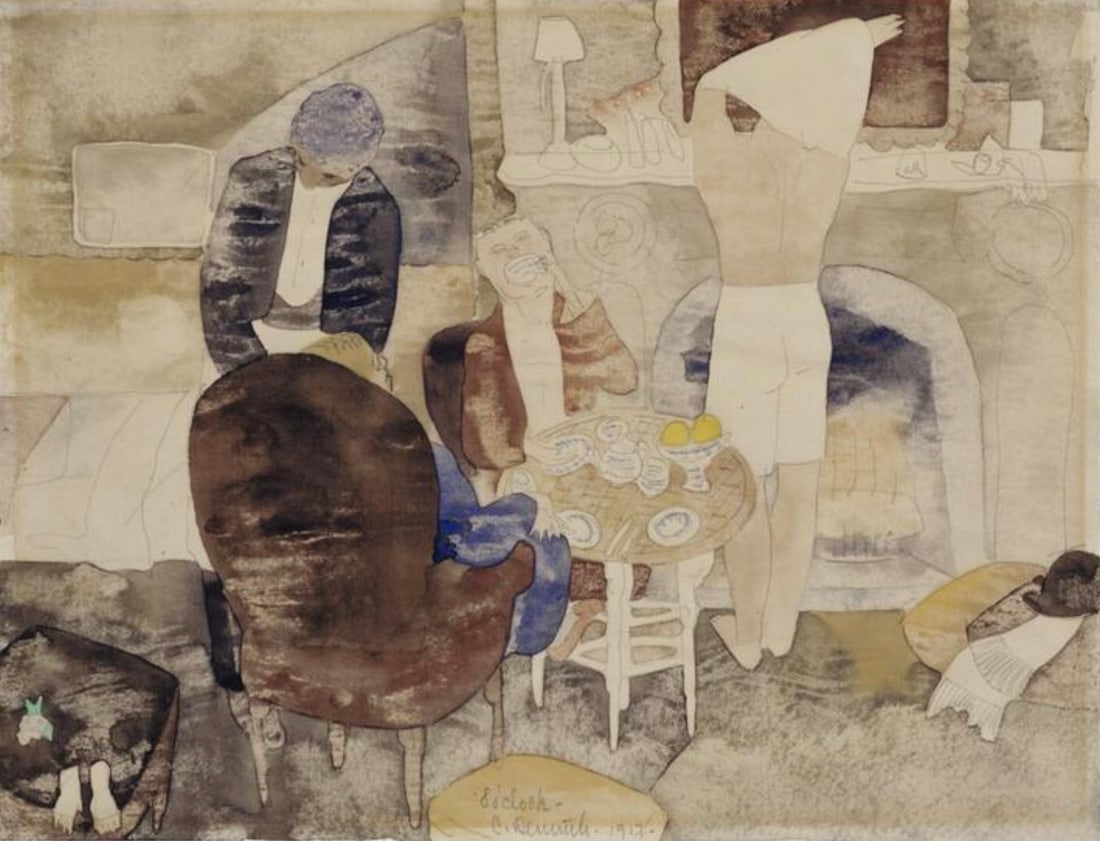 Charles Demuth (American, 1883-1935) Print: Charles Demuth (American, 1883-1935) Print. Eight O'Clock. 37.00 x 28.50 inches. Bonded to fabric. Please be aware that all lots in our auctions are sold "AS IS," in accordance with the Terms & Condit