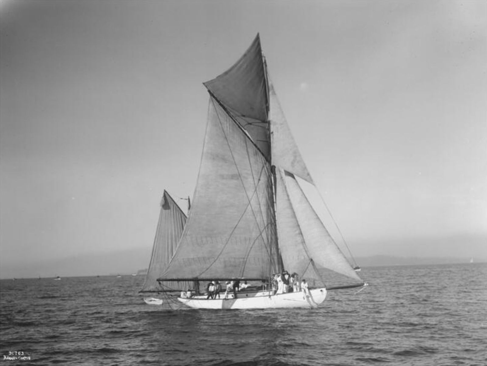Asahel Curtis (American, 1873-1941) Print: Asahel Curtis (American, 1873-1941) Print. Yachts at the Lipton Cup Races, Seattle, "1914". 37.00 x 26.00 inches. Please be aware that all lots in our auctions are sold "AS IS," in accordance with the