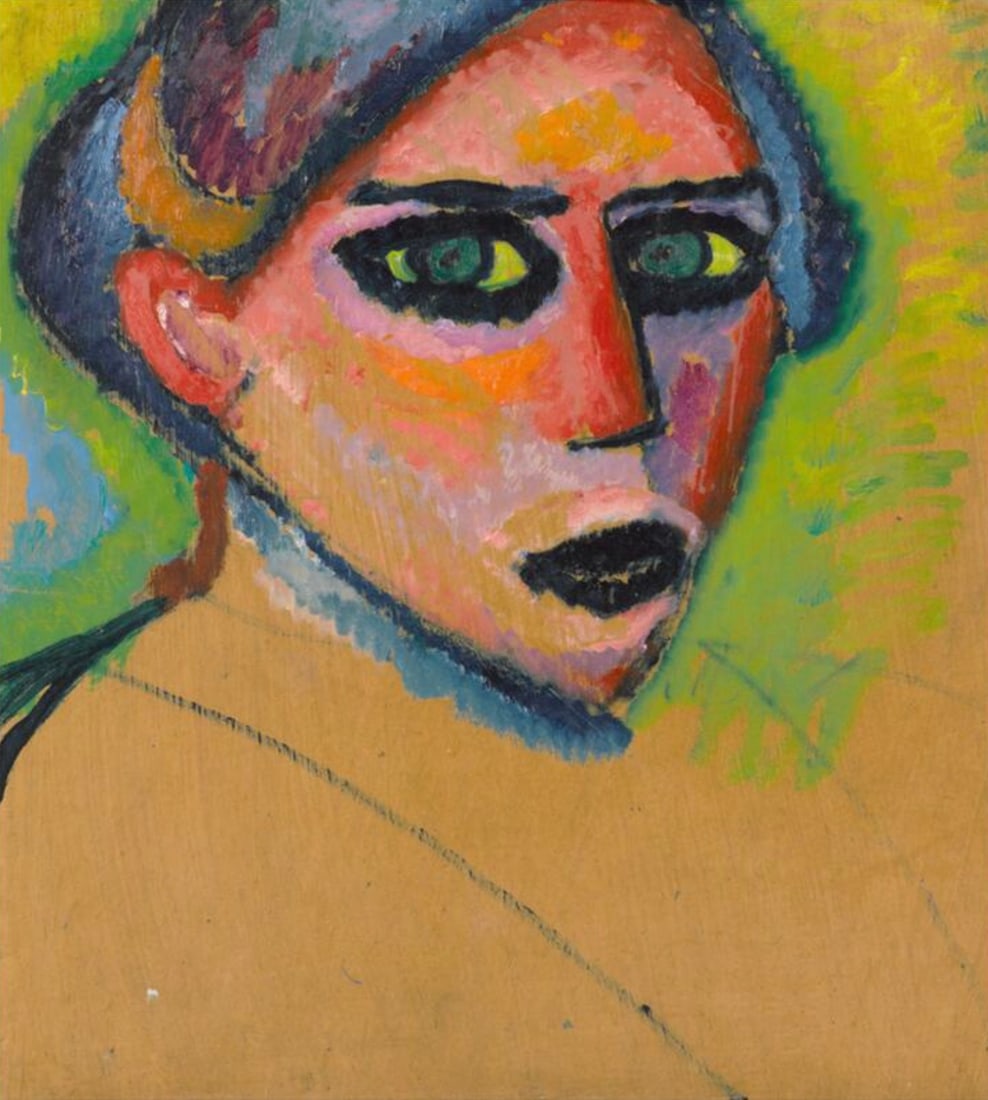 Alexej Von Jawlensky (Russian-German, 1864-1941) Print: Alexej Von Jawlensky (Russian-German, 1864-1941) Print. Woman's Face, "1911". 29.25 x 31.00 inches. Please be aware that all lots in our auctions are sold "AS IS," in accordance with the Terms & Condi