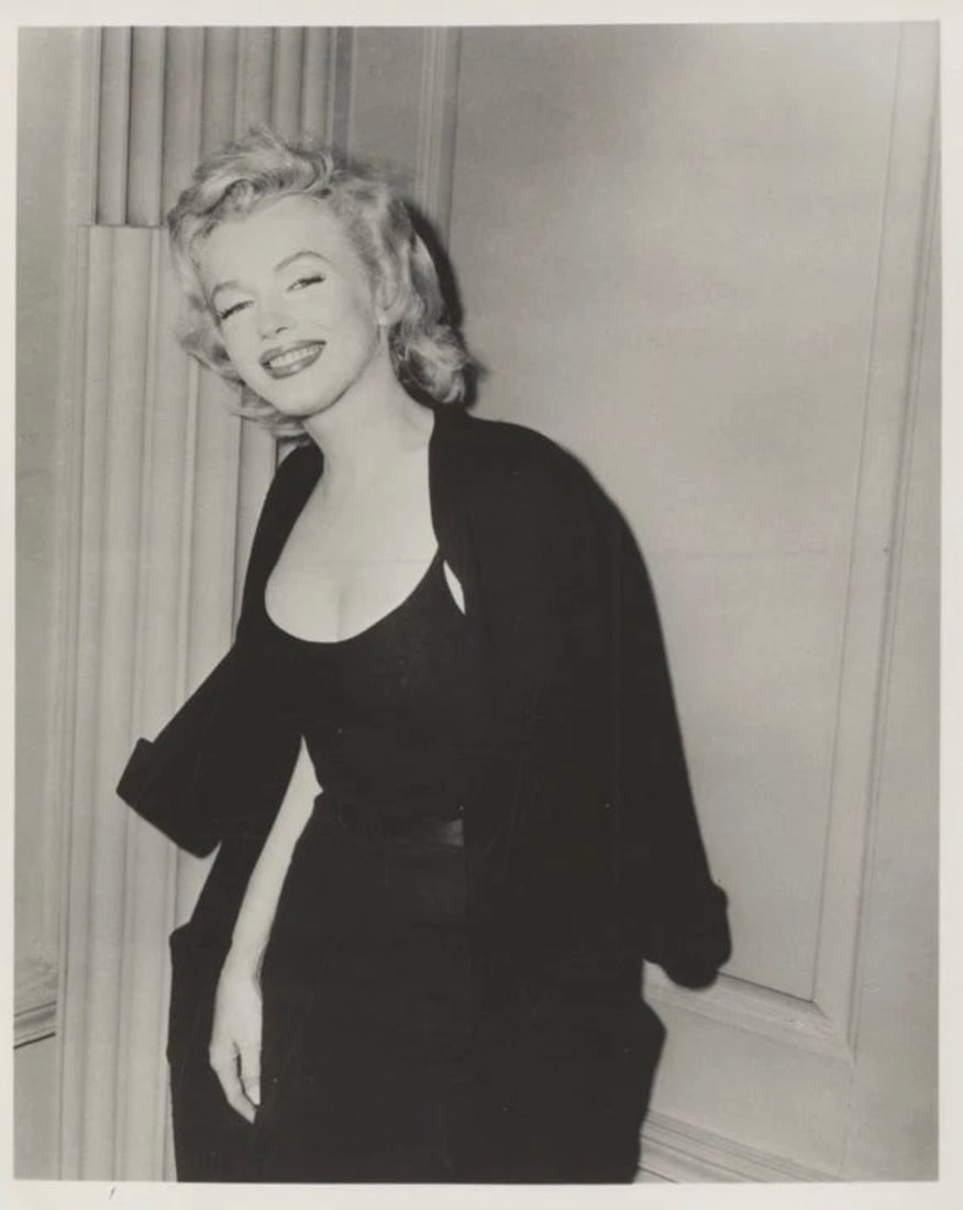Marilyn Monroe (American, 1926-1962) Silver Gelatin: Marilyn Monroe (American, 1926-1962) Silver Gelatin. Press Conference, New York, "1956". 8.00 x 10.00 inches. Printed later. Vintage. Please be aware that all lots in our auctions are sold "AS IS,"