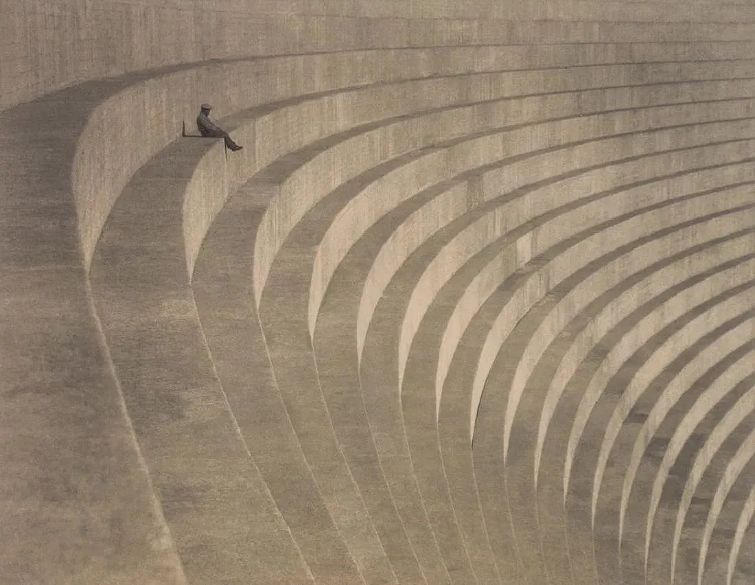 Hiromu Kira (Japanese, 1951-2009) Print: Hiromu Kira (Japanese, 1951-2009). The Thinker, "1928" Print. Period print. 7.75 x 6.00 inches. Please be aware that all lots in our auctions are sold "AS IS," in accordance with the Terms &