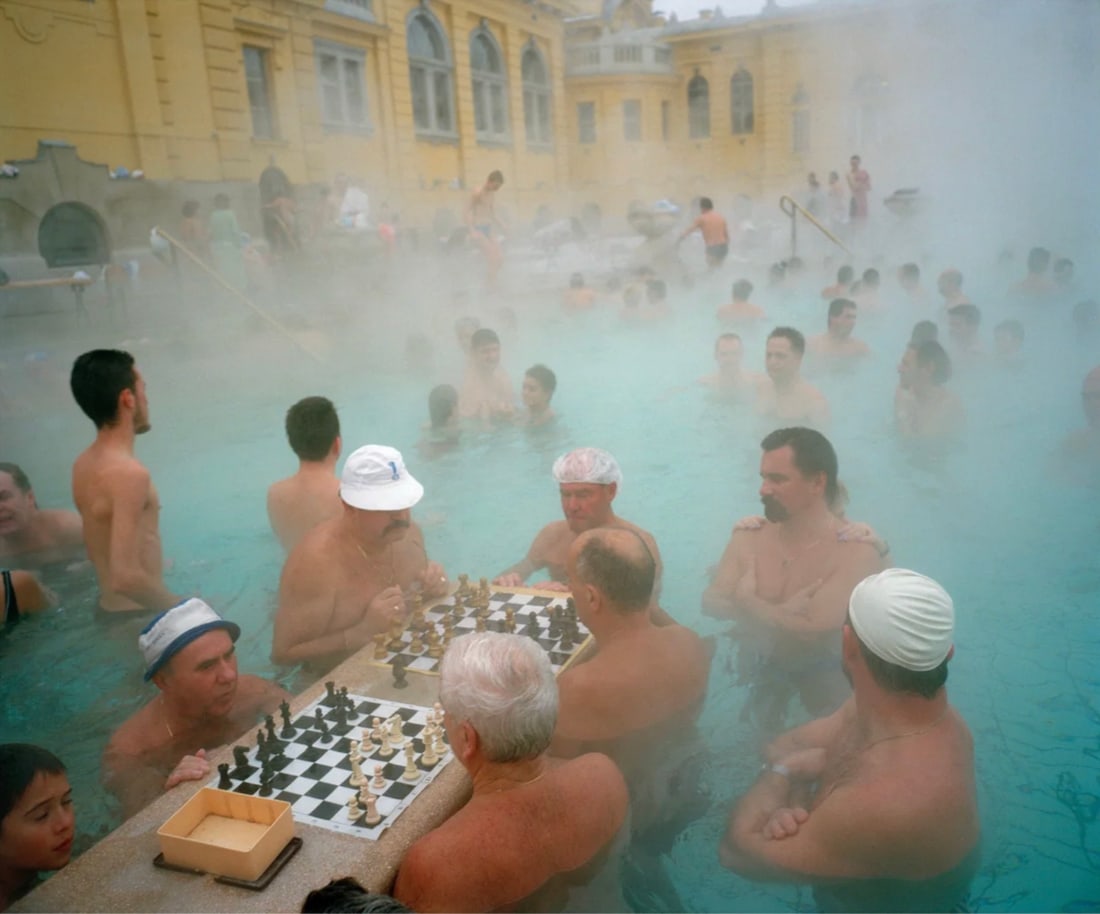 Martin Parr (British, 1952-2025) Print: Martin Parr (British, 1952-2025) Print. Szechenyi thermal baths, Budapest, Hungary, "2000". 22.00 x 14.00 inches. Please be aware that all lots in our auctions are sold "AS IS," in accordance with