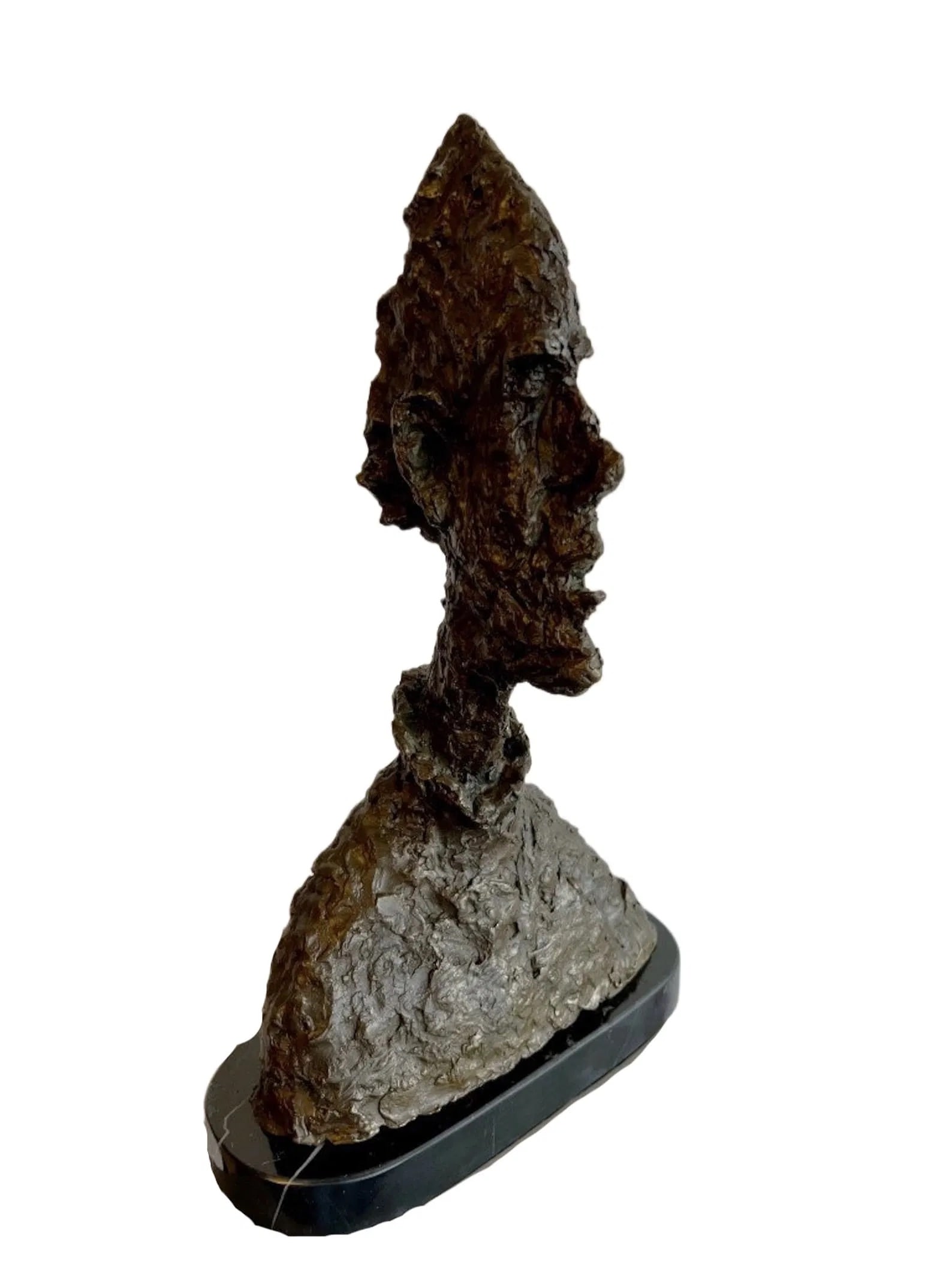 1955 Alberto Giacometti (Swiss, 1901-1966) Bronze Big Head of Diego, After: 1955 Alberto Giacometti (Swiss, 1901-1966) Big Head of Diego, Bronze Scultpure. Made after. 10.60 x 16.50 x 4.70 inches. Marble base. Please be aware that all lots in our auctions are sold "AS IS,"