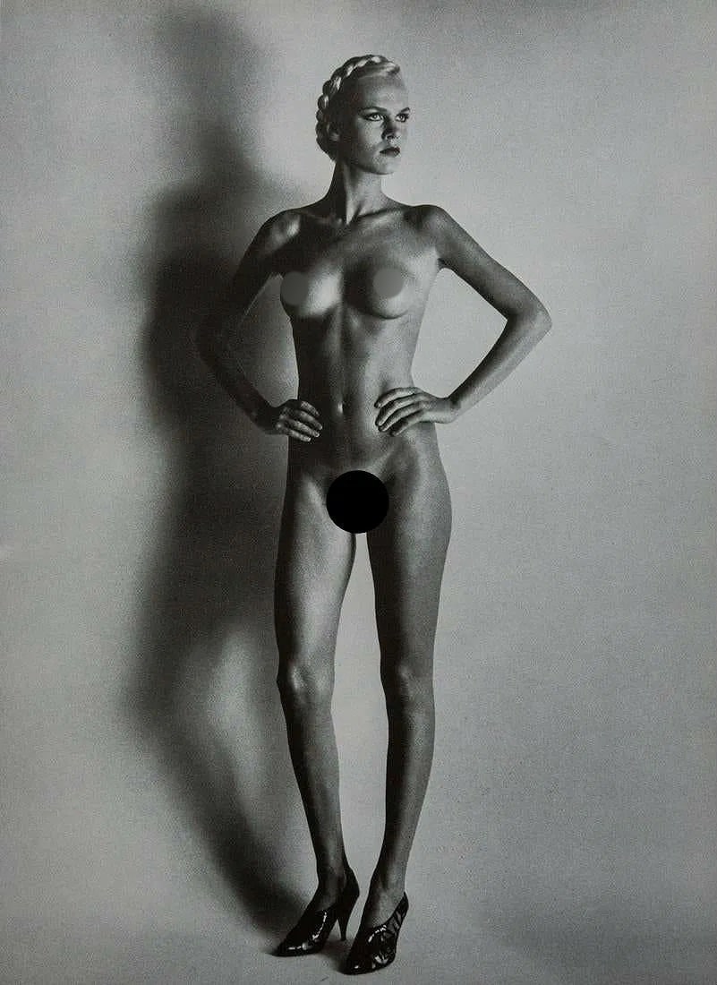 Helmut Newton (German-Australian, 1920-2004) Print: Helmut Newton (German-Australian, 1920-2004) Print. Nude. Printed in 1982, USA. Photoengraving. 8.20 x 11.20 inches. Please be aware that all lots in our auctions are sold "AS IS," in accordance with