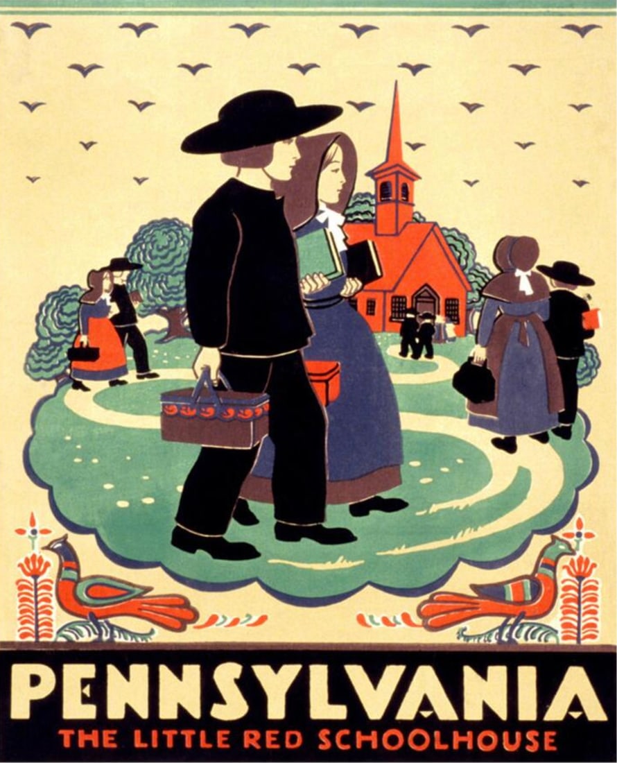 Pennsylvania Poster: Pennsylvania Poster. "1936". Bonded to fabric. 28.00 x 35.00 inches. Please be aware that all lots in our auctions are sold "AS IS," in accordance with the Terms & Conditions of the Auction. All