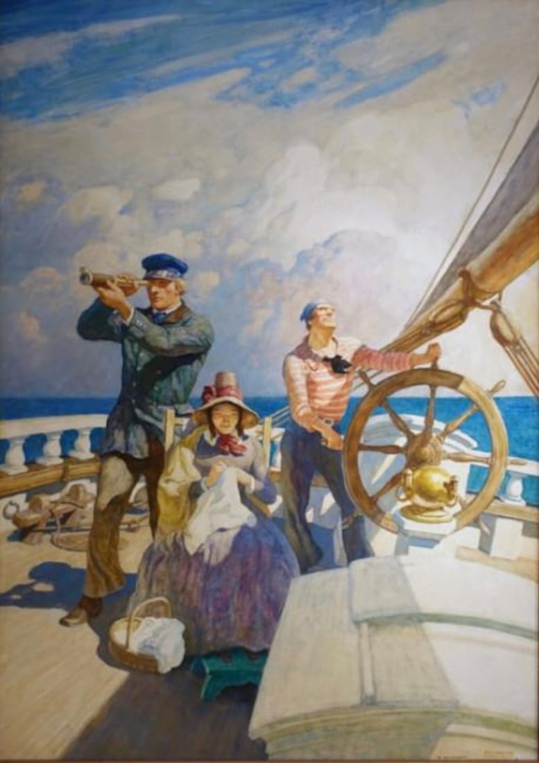 N.C. Wyeth (American, 1882-1945) Print: N.C. Wyeth (American, 1882-1945) Print. They Took Their Wives. Please be aware that all lots in our auctions are sold "AS IS," in accordance with the Terms & Conditions of the Auction. All "dates"
