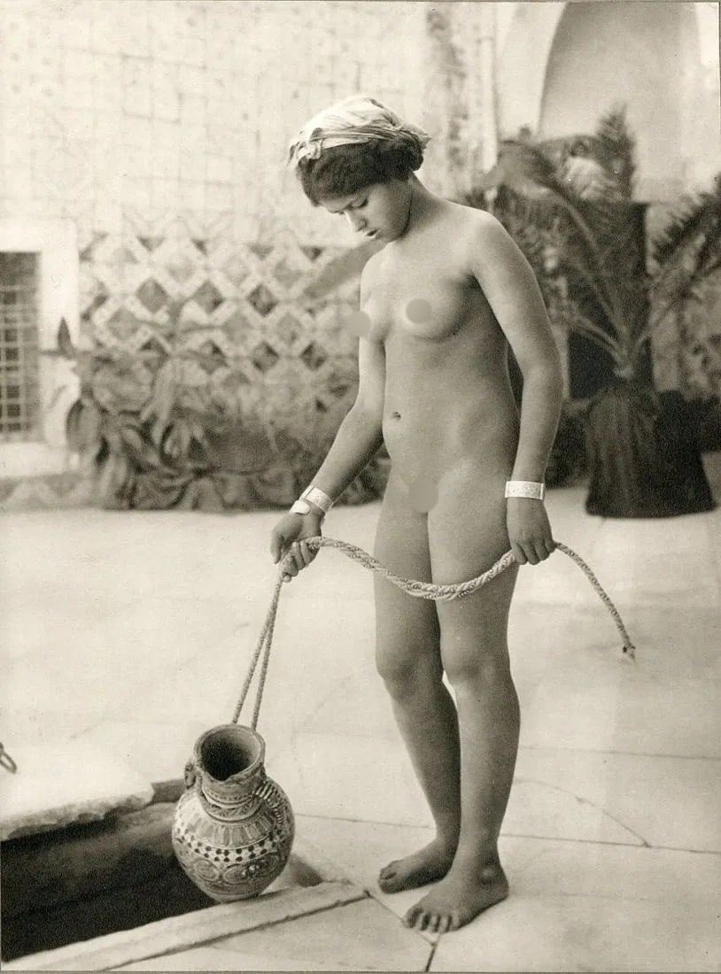 Lehnert & Landrock (Austrian/German, Rudolf Franz Lehnert 1878–1948; Ernst Heinrich Landrock: Lehnert & Landrock (Austrian/German, Rudolf Franz Lehnert 1878–1948; Ernst Heinrich Landrock 1878–1966) Print. Bedouin Woman. Printed in 1955, United Kingdom. 7.00 x 9.00 inches. Please be aware