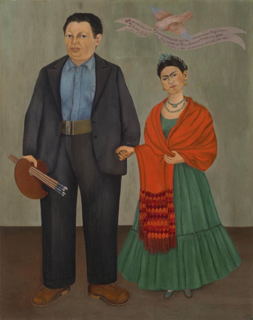 Frida Kahlo (Mexican, 1907-1954) Print: Frida Kahlo (Mexican, 1907-1954) Print. Frieda and Diego Rivera, "1931". 17.00 x 21.50 inches. Please be aware that all lots in our auctions are sold "AS IS," in accordance with the Terms &