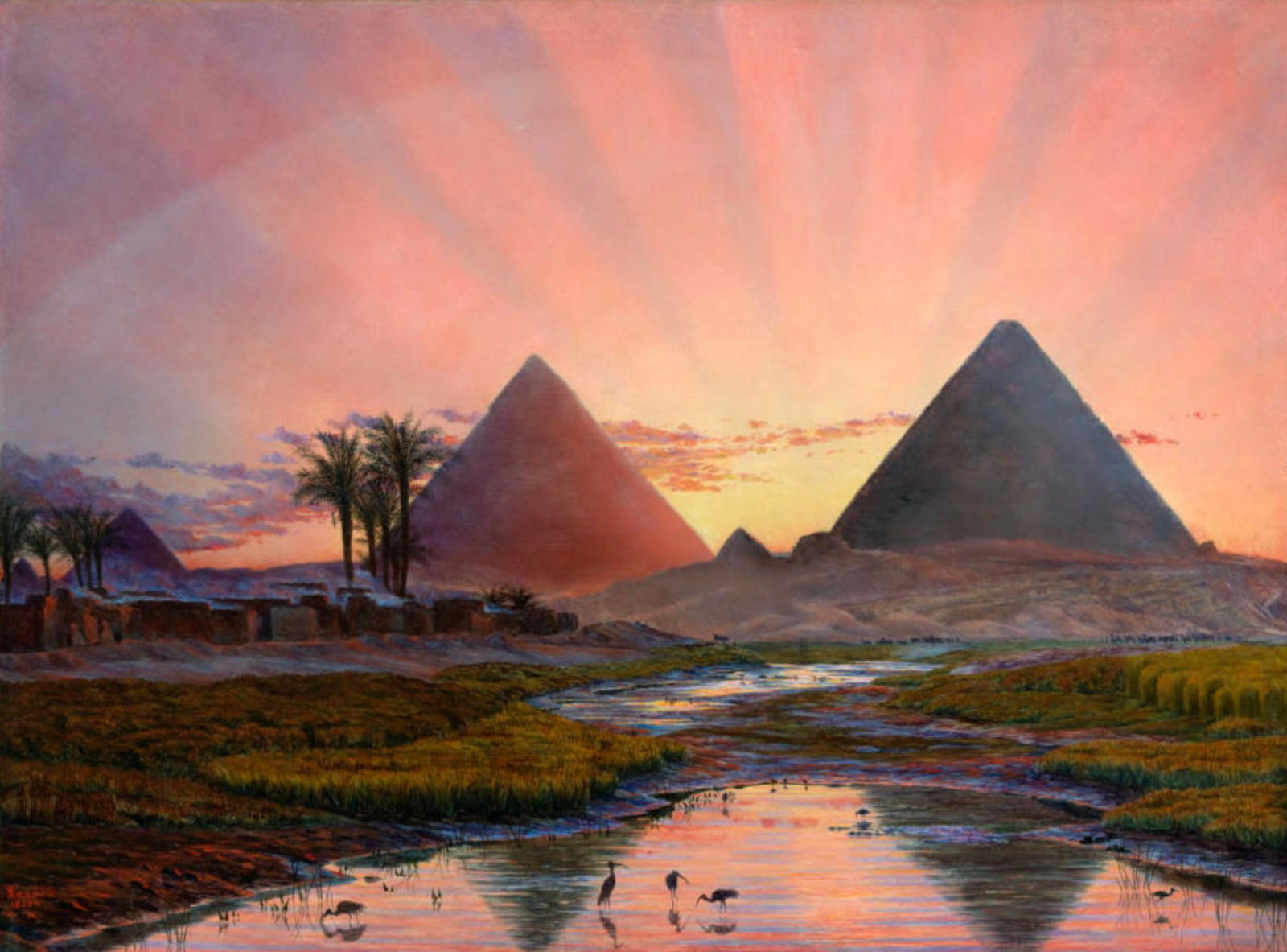 Thomas Seddon (British, 1821-1856) Print: Thomas Seddon (British, 1821-1856) Print. Pyramids at Gizeh, "1855". 21.00 x 15.50 inches. Please be aware that all lots in our auctions are sold "AS IS," in accordance with the Terms & Conditions of