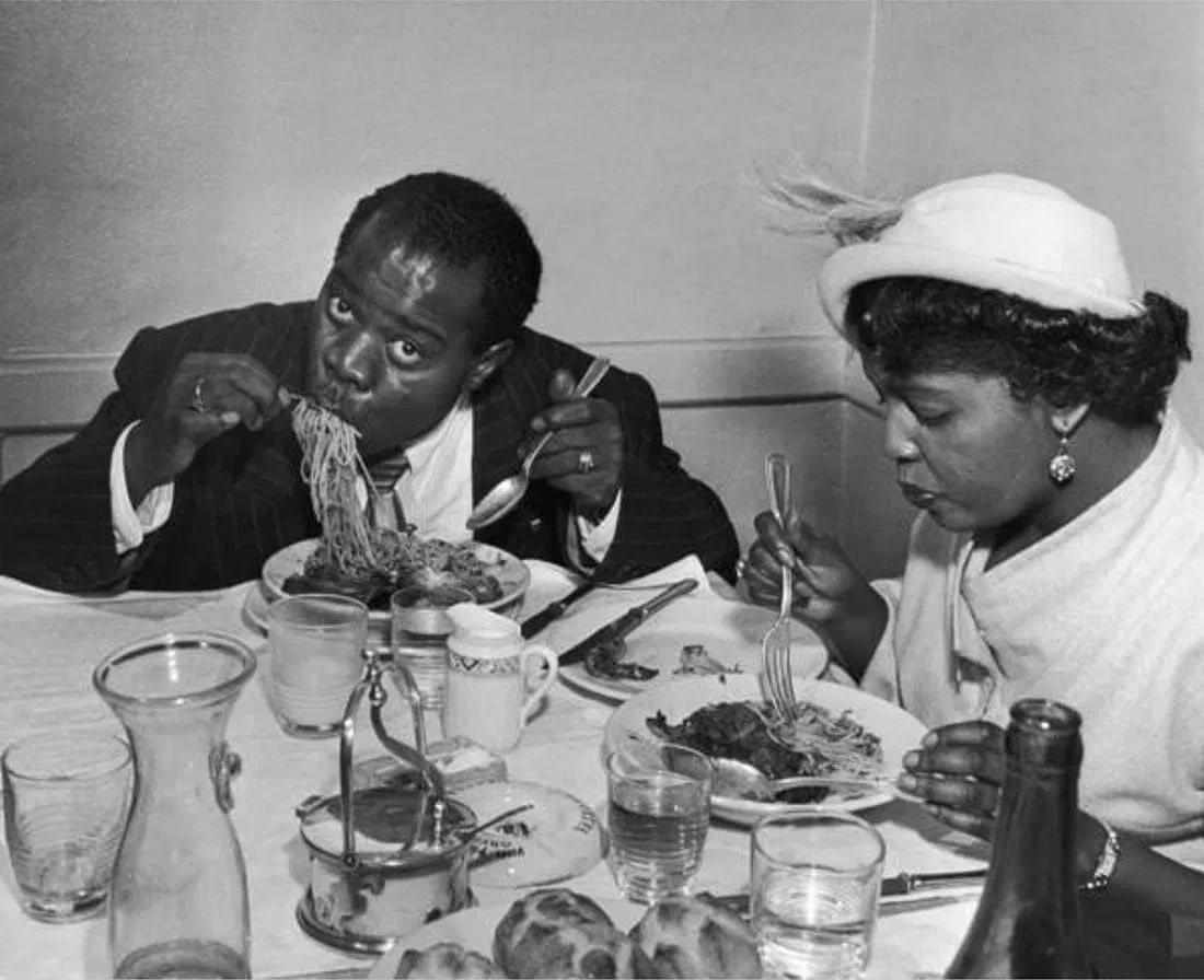 Slim Aarons (American, 1916-2006): Slim Aarons (American, 1916-2006). Louis Armstrong. Photographic Print. 36.00 x 29.00 inches. Please be aware that all lots in our auctions are sold "AS IS," in accordance with the Terms & Conditions