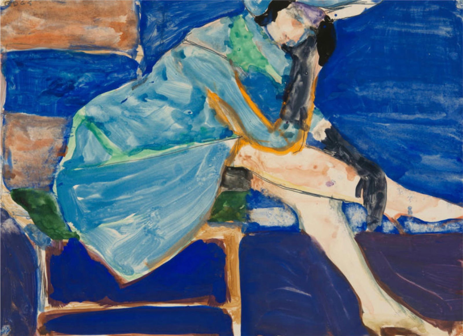 Richard Diebenkorn (American, 1922-1993) Print: Richard Diebenkorn (American, 1922-1993) Print. Seated Woman, "1965". 20.75 x 15.00 inches. Please be aware that all lots in our auctions are sold "AS IS," in accordance with the Terms & Conditions