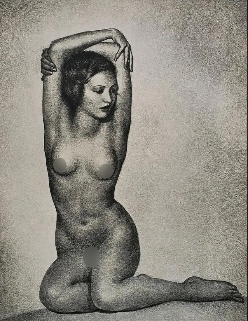 William Mortensen (American, 1897-1965) Print: William Mortensen (American, 1897-1965) Print. Nude Study. Printed in 1936. 10.25 x 8.25 inches. Please be aware that all lots in our auctions are sold "AS IS," in accordance with the Terms &
