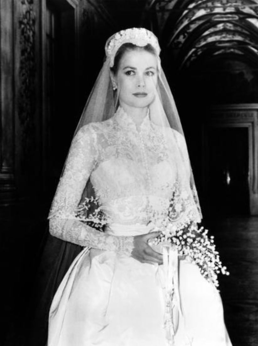 Grace Kelly (American, 1929-1982) Print: Grace Kelly (American, 1929-1982) Print. Wedding, Monaco, "1956". 22.00 x 30.00 inches. Please be aware that all lots in our auctions are sold "AS IS," in accordance with the Terms & Conditions of