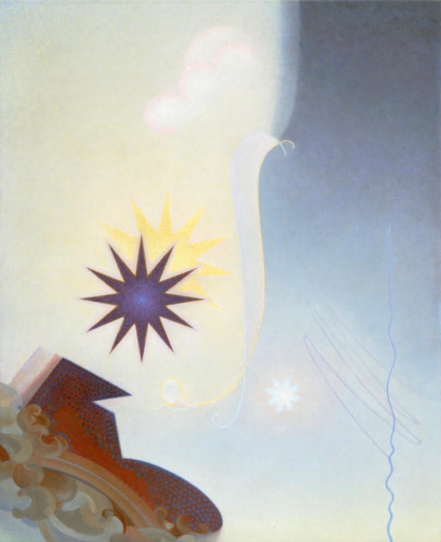 Agnes Pelton (American, 1881-1961) Print: Agnes Pelton (American, 1881-1961) Print. Challenge, "1940". 17.25 x 20.00 inches. Please be aware that all lots in our auctions are sold "AS IS," in accordance with the Terms & Conditions of the