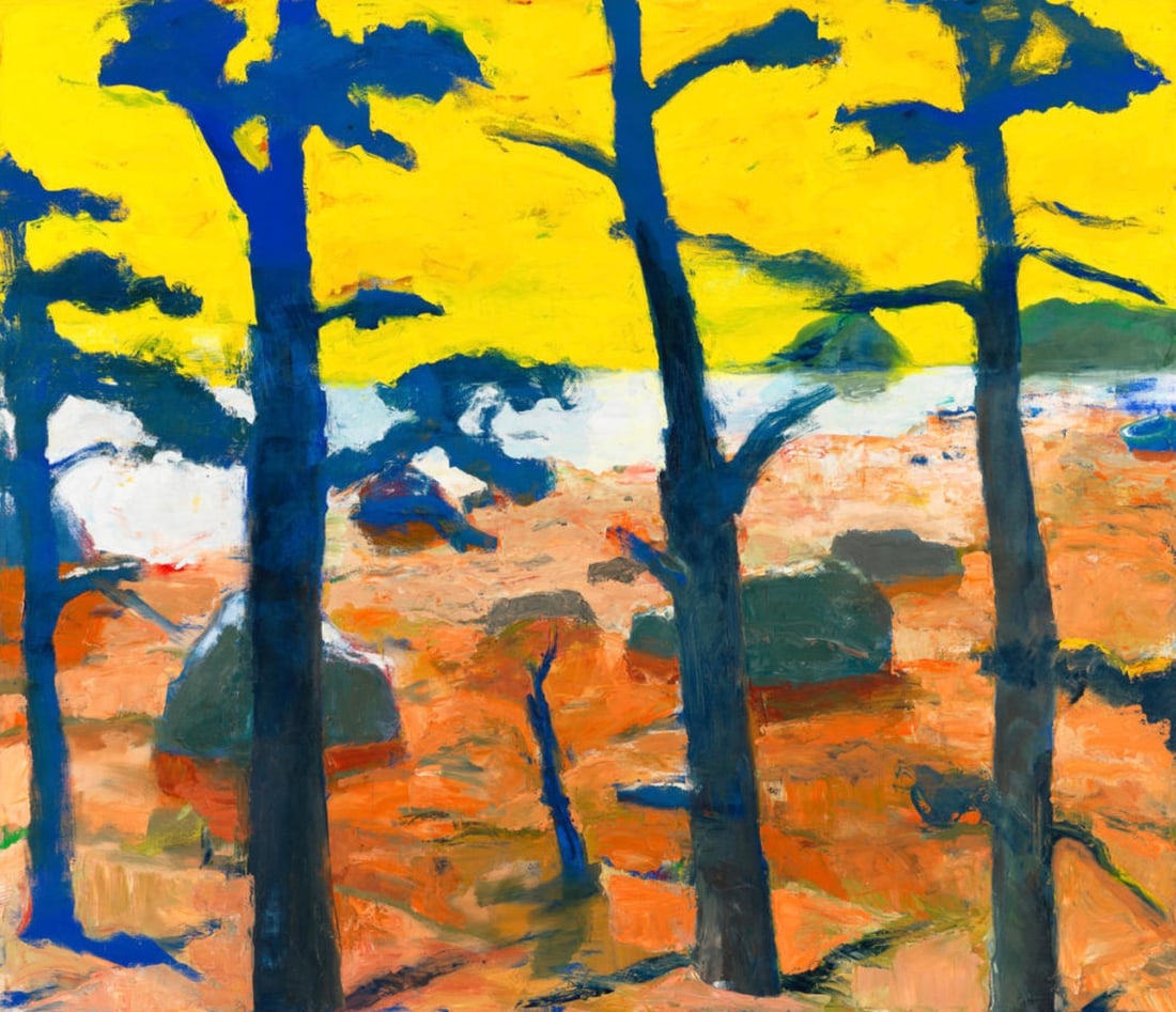 Elmer Bischoff (American, 1916-1991) Print: Elmer Bischoff (American, 1916-1991) Print. Yellow Sky, "1967". 15.75 x 12.50 inches. Please be aware that all lots in our auctions are sold "AS IS," in accordance with the Terms & Conditions of the