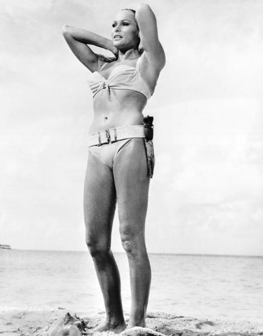 Ursula Andress (Swiss, b. 1936) Print: Ursula Andress (Swiss, b. 1936) Print. James Bond, Dr. No. 10.00 x 13.00 inches. Please be aware that all lots in our auctions are sold "AS IS," in accordance with the Terms & Conditions of the Auctio