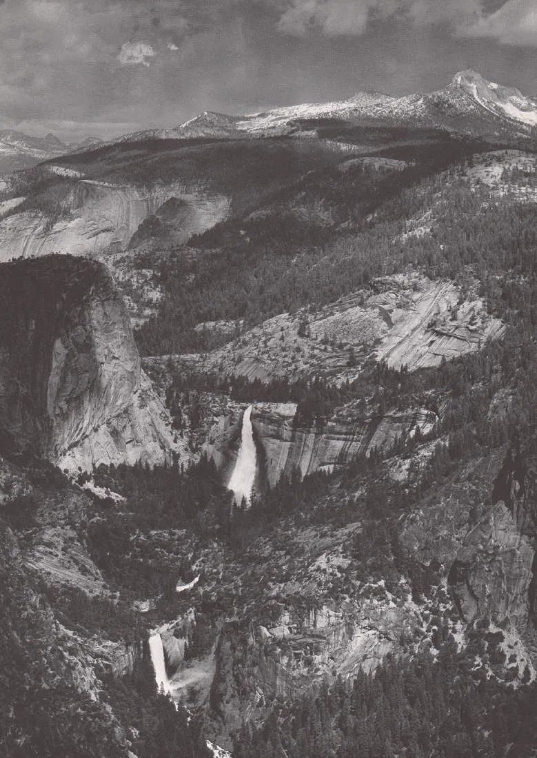 Ansel Adams (American, 1902-1984) Print: Ansel Adams (American, 1902-1984) Print. High Sierras from Glacier Point. Printed in 1965. 8.50 x 12.00 inches. Please be aware that all lots in our auctions are sold "AS IS," in accordance with the