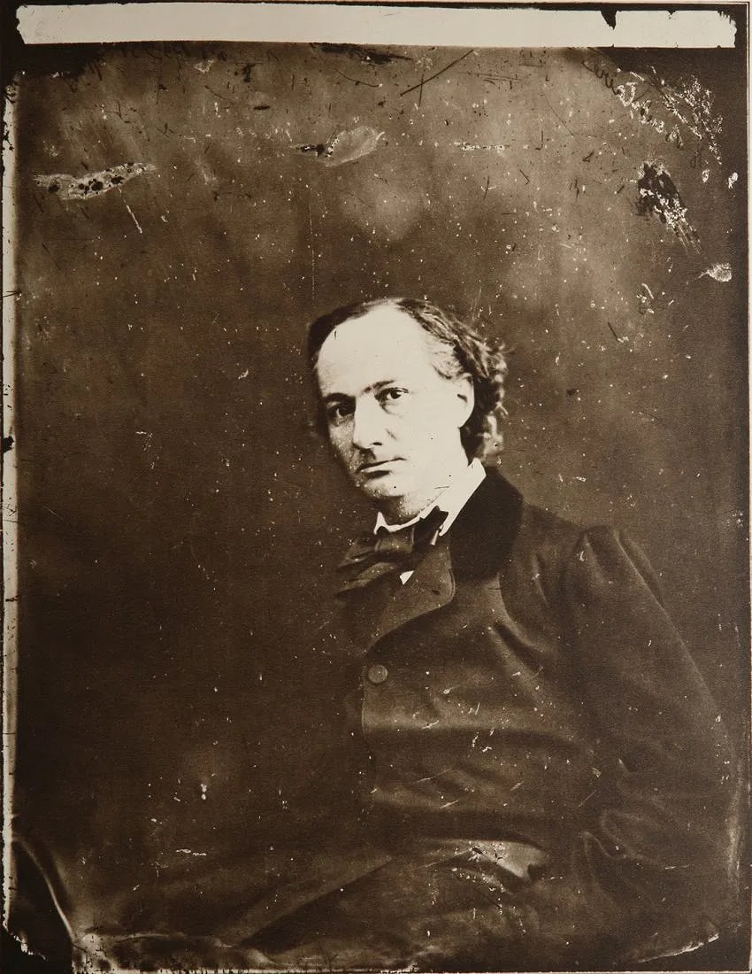 Nadar (French, 1820–1910) Print: Nadar (French, 1820–1910) Print. Boudelaire, "1860". Printed in 1979. 8.30 x 10.70 inches. Please be aware that all lots in our auctions are sold "AS IS," in accordance with the Terms & Conditions