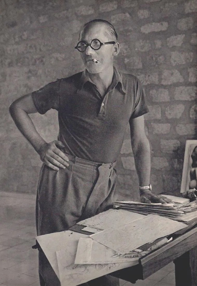 Rogi Andre (American, 1900-1970) Print: Rogi Andre (American, 1900-1970) Print. Portrait of Le Corbusier. Printed in 1938. 8.00 x 11.00 inches. Please be aware that all lots in our auctions are sold "AS IS," in accordance with the Terms &