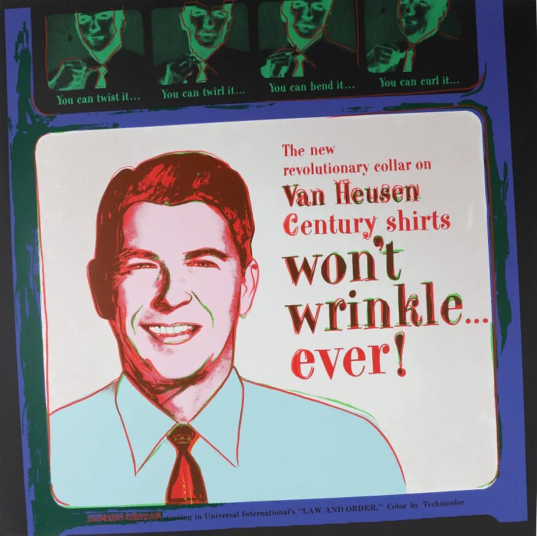 Andy Warhol (American, 1928-1987) Silkscreen: Andy Warhol (American, 1928-1987) Silkscreen. Van Heusen, 1985, from Ads Portfolio. FSII 356. 38.00 x 38.00 inches. Please be aware that all lots in our auctions are sold "AS IS," in accordance with t