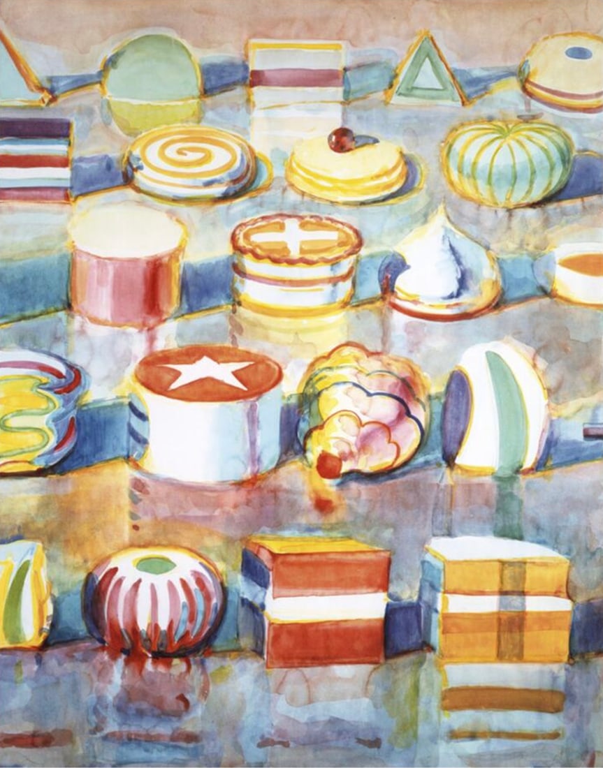Wayne Thiebaud (American, 1920-2021) Print: Wayne Thiebaud (American, 1920-2021) Print. Display Rows, "1990". 28.50 x 36.50 inches. Please be aware that all lots in our auctions are sold "AS IS," in accordance with the Terms & Conditions of the