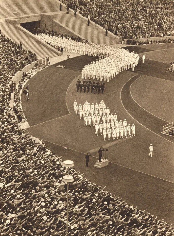 Dr Paul Wolff (German,1887 - 1951) Print: Dr Paul Wolff (German,1887 - 1951) Print. Opening Ceremonies. Printed in 1936. 7.00 x 9.00 inches. Please be aware that all lots in our auctions are sold "AS IS," in accordance with the Terms & Condit