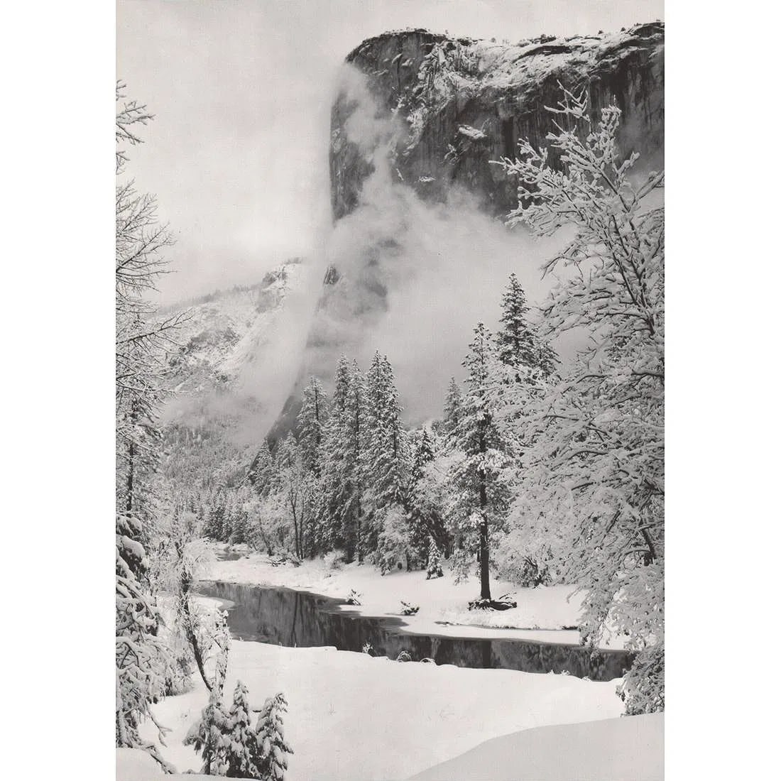 Ansel Adams (American, 1902-1984) Print: Ansel Adams (American, 1902-1984) Print. El Capitan - Winter. Printed in 1960's. 12.00 x 8.75 inches. Please be aware that all lots in our auctions are sold "AS IS," in accordance with the Terms &