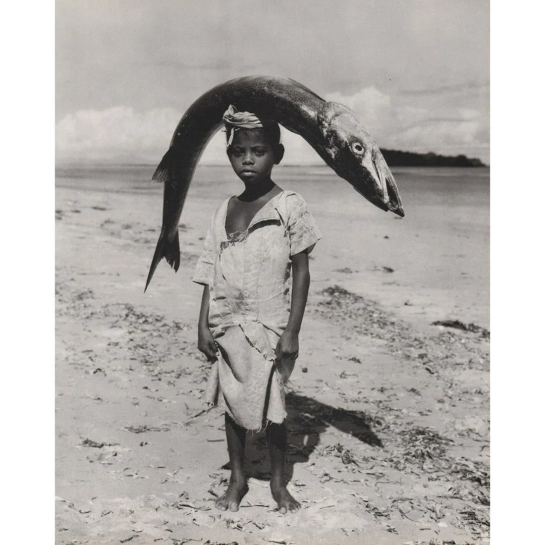 Gian Paolo Barbieri (Italian, b. 1938) Print: Gian Paolo Barbieri (Italian, b. 1938) Print. Sharing the Catch, Saint Augustin. Printed in 1990's. 13.00 x 10.00 inches. Please be aware that all lots in our auctions are sold "AS IS," in accordance