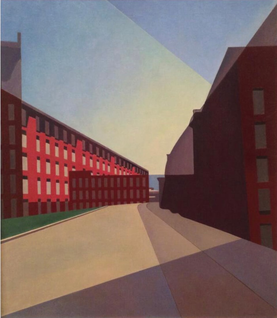 Charles Sheeler (American, 1883-1965) Print: Charles Sheeler (American, 1883-1965) Print. Amoskeag Mills 2, "1948". 19.00 x 22.00 inches. Please be aware that all lots in our auctions are sold "AS IS," in accordance with the Terms & Conditions