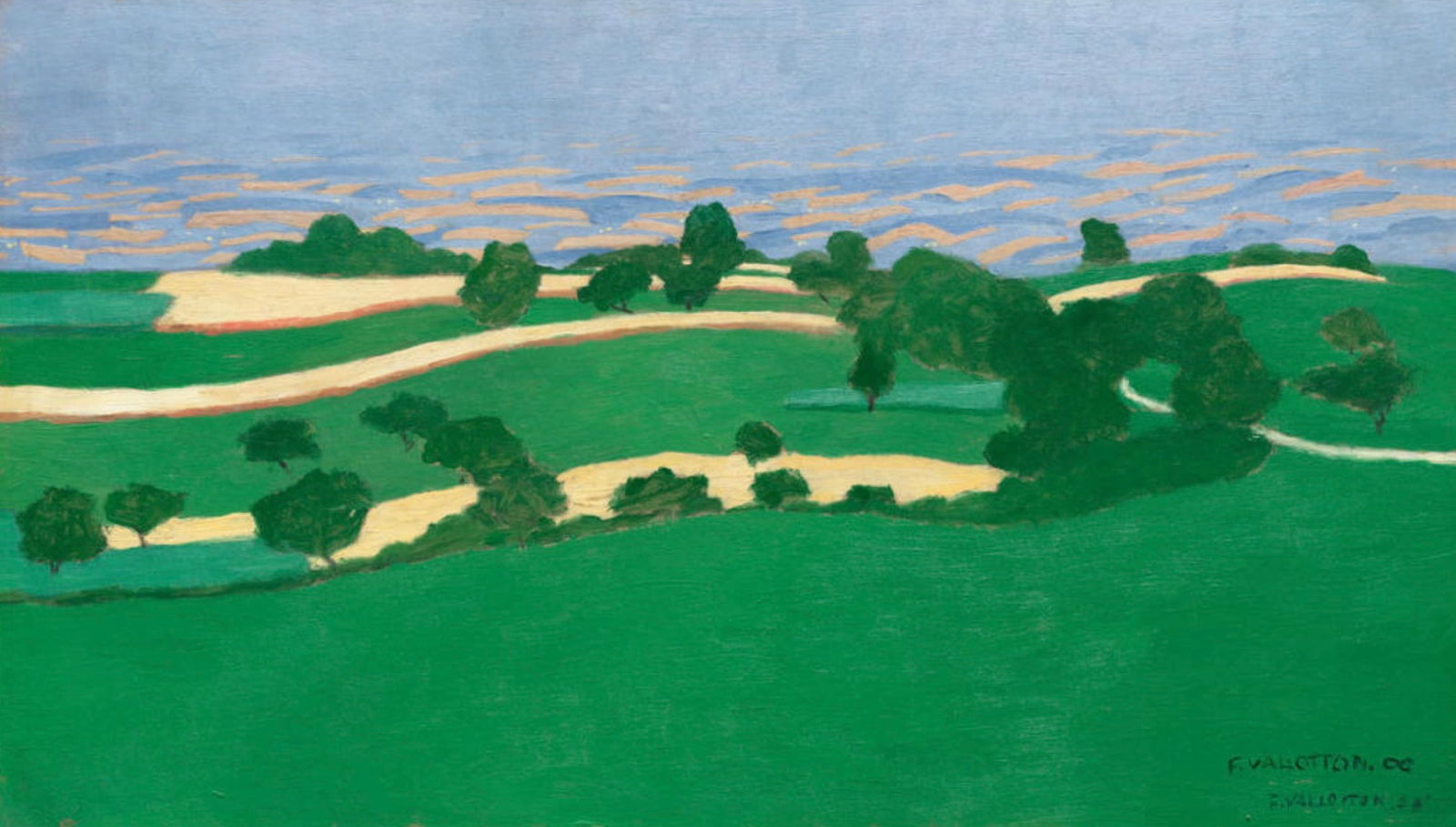 Felix Vallotton (Swiss-French, 1865-1925) Print: Felix Vallotton (Swiss-French, 1865-1925) Print. Corn Fields, "1900". 21.00. x12.00 inches. Please be aware that all lots in our auctions are sold "AS IS," in accordance with the Terms & Conditions of