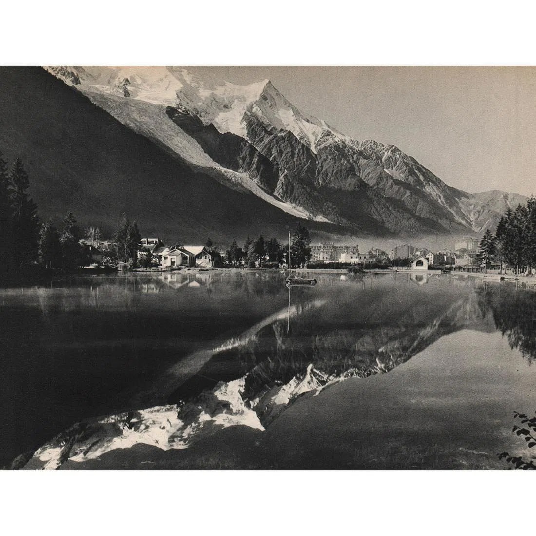 Werner W. Greeven Print: Werner W. Greeven Print. Mountain Reflection. Printed in 1930's. 7.00 x 9.00 inches. Please be aware that all lots in our auctions are sold "AS IS," in accordance with the Terms & Conditions of the Au