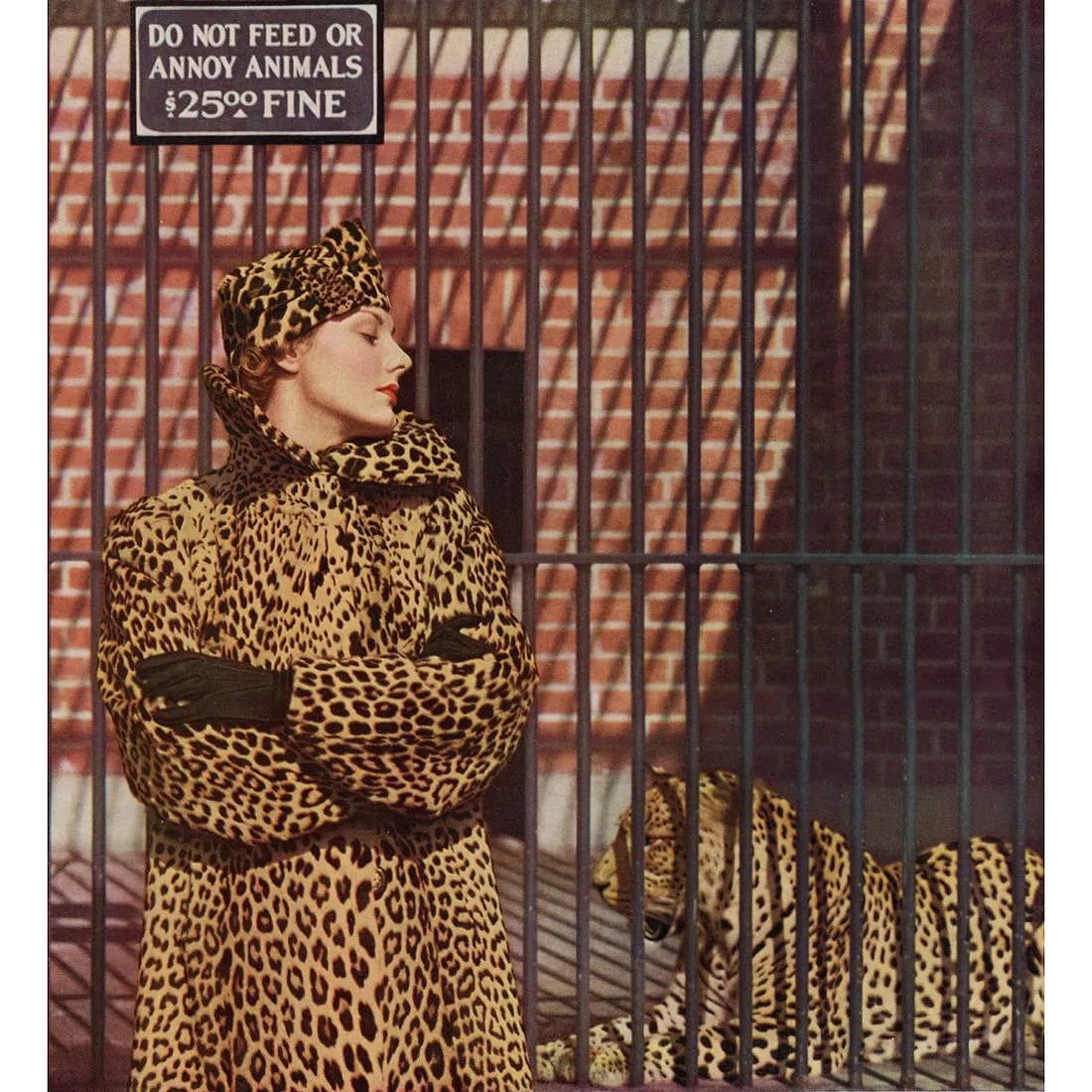 Victor Keppler (American,1904-1987) Print: Victor Keppler (American,1904-1987) Print. Leopard Lady. Printed in 1930's. 11.00 x 10.00 inches. Please be aware that all lots in our auctions are sold "AS IS," in accordance with the Terms & Conditi